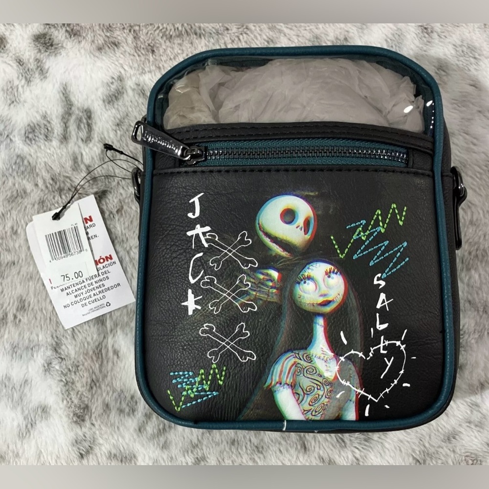 Disney Parks Nightmare Before Christmas Jack Sally Crossbody Bag Loungef…